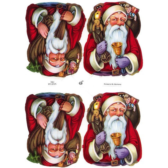 Old Time Santa Christmas Scraps ~ Germany